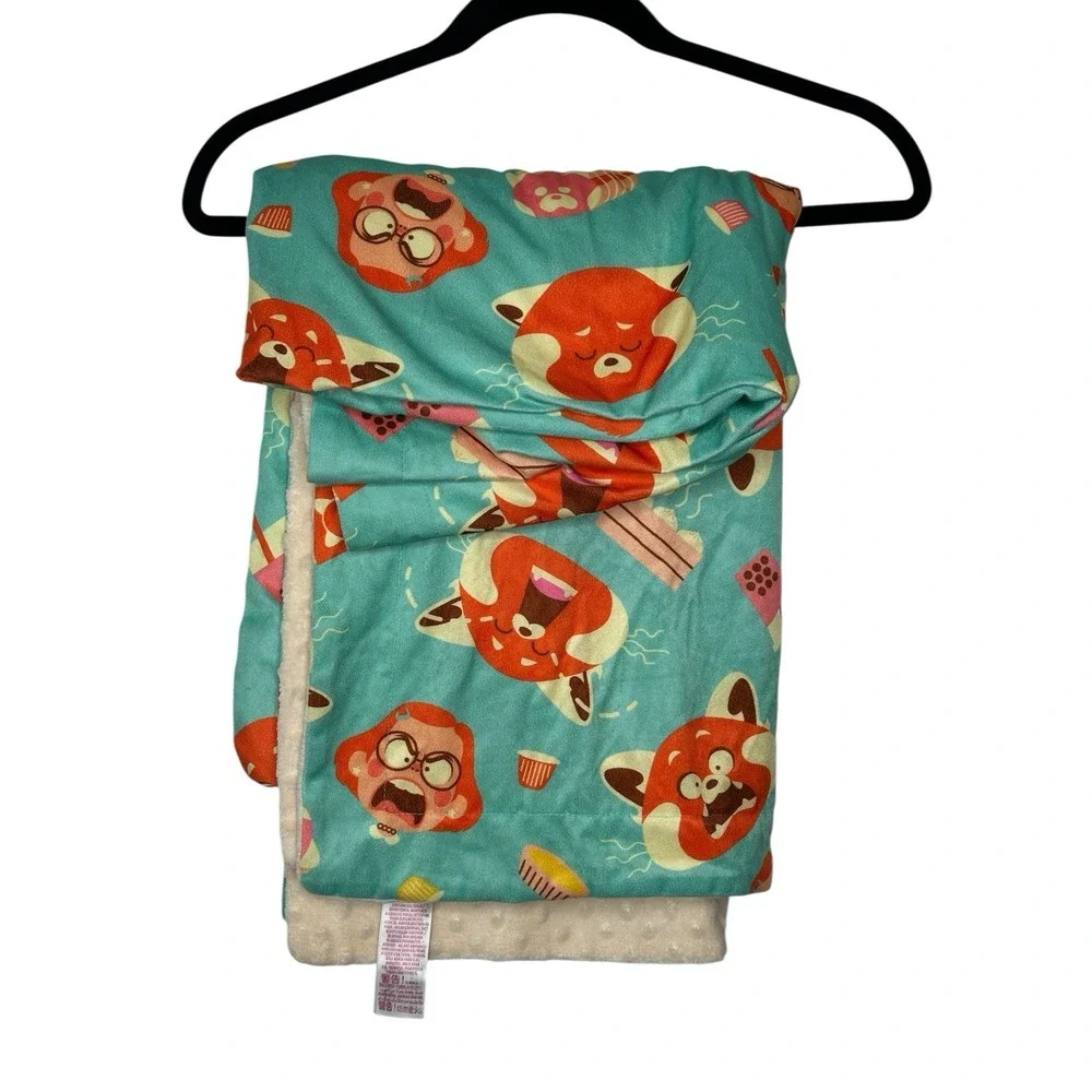 Disney Turning Red Panda Mei Blanket Minky Soft Fleece Throw Baby Pixar 50 x 50